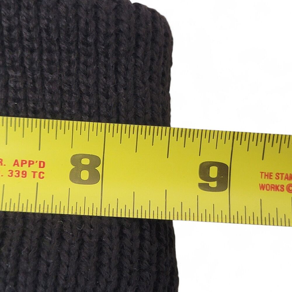 Adidas Beanie Mens OS Black Trefoil Cuffed Hat Winter Outdoor Ski Activewear NWT - Picture 8 of 8
